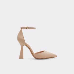 Beige Aldo Ardcarn Strappy Heeled Block Heels | 64TFIXEMS