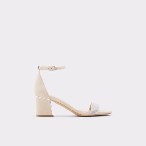 Beige Aldo Kedeaviel High Sandal Block Heels | 50SQGVDKB