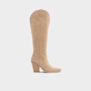 Beige Aldo Nevada Western Knee-hign Tall Boots | 72KXRDLZO