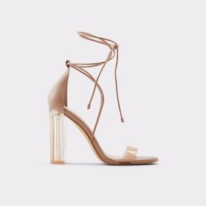 Beige Aldo Onardonia Strappy Heeled Sandal Heels | 64BXGQZVU