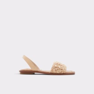 Beige Aldo Solena Sling Back Flat Sandal Sandals | 79WQXUICN