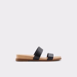 Black Aldo Aliawen Slide Sandal Sandals | 67KTBAQIZ