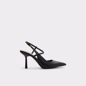 Black Aldo Brunette Strappy Heeled Heels | 39ZDQSXKM