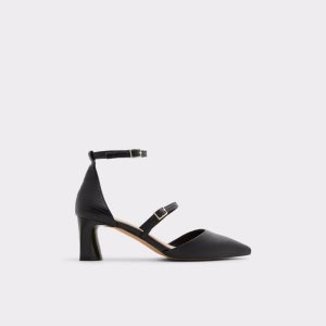 Black Aldo Collette Strappy Heeled Block Heels | 98IGFKDYV