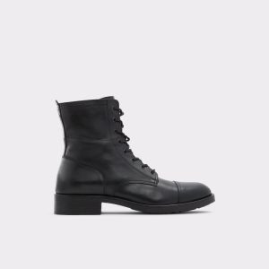 Black Aldo Coolport Lace Up Boots | 24ZPIBMXE