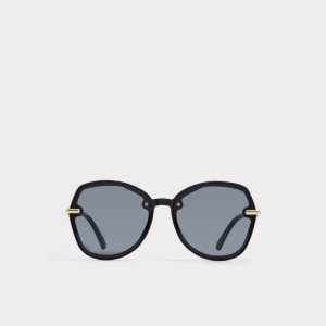 Black Aldo Cortegaca Round Sunglasses | 30QZTMWOE