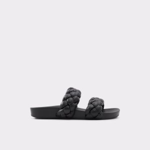 Black Aldo Oaka Slide Sandal Sandals | 95HJTVAIR