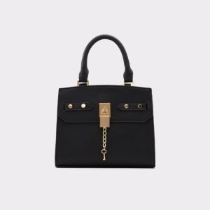 Black Aldo Oziroe Satchel Tote Bags | 04QUCAZTY