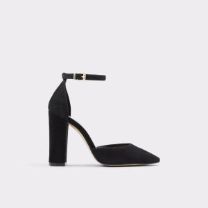 Black Aldo Susan Strappy Heeled Block Heels | 51PVSYMFI