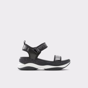 Black Aldo Talenagyn Wedge Sandal Sandals | 36PETCWID