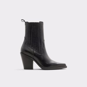 Black Aldo Talladega Western Chelsea Boots | 36WDZLGQA