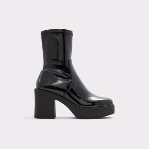 Black Aldo Upstep Ankle Boots | 73ZUPMBKF