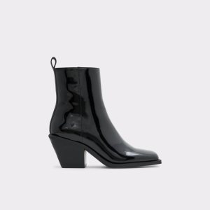 Black Aldo Vaquera Western Ankle Boots | 89YPDSUAG