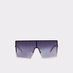 Black / Gold Multicolor Aldo Dwawen Square Sunglasses | 64UVEKOTC