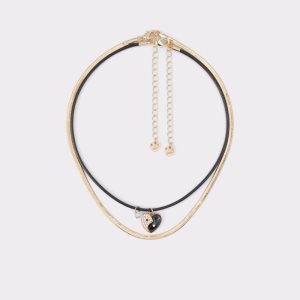 Black / Gold Multicolor Aldo Elbaedar Necklace | 21IOSLJZG