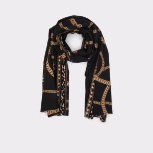 Black / Gold Multicolor Aldo Enobadanten Scarf Hats | 54XICZUFJ