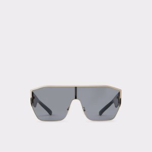 Black / Gold Multicolor Aldo Faletha Shield Sunglasses | 94SGLURMD