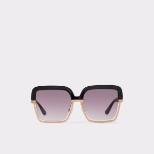 Black / Gold Multicolor Aldo Halaeraen Sunglasses | 03RKJBFWT