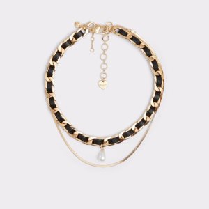 Black / Gold Multicolor Aldo Ragar Necklace | 37VTMYWGP