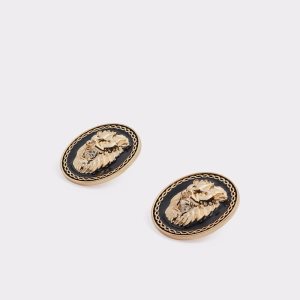 Black / Gold Multicolor Aldo Wigolla Button Earrings | 12WRDXZMT