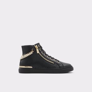 Black Snake Aldo Perola High Top Sneakers | 01TSEZIDY