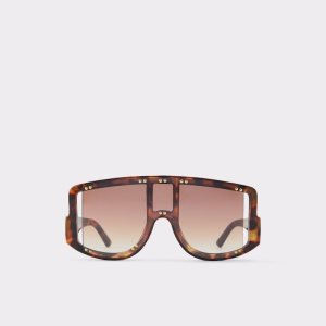 Brown Aldo Javabriclya Shield Sunglasses | 06OATLUFX