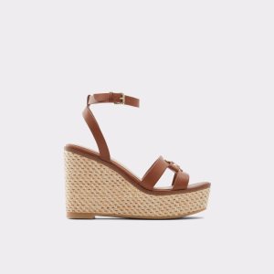 Brown Aldo Onan Wedge Sandal - Wedge Sandals | 06VMKBNCH