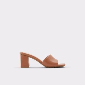 Brown Aldo Velalith High Sandal - Block Heels | 62DMUYXBI