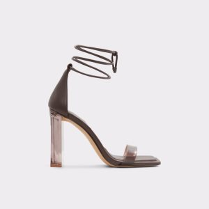 Dark Brown Aldo Onardonita Heeled Sandal Heels | 14JOGPWEX