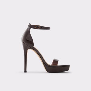 Dark Brown Aldo Scarlett High Sandal - Stiletto Platform Shoes | 08NVSQRMW