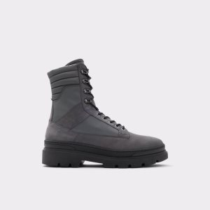 Dark Grey Aldo Field Lace-up - Lug Sole Lace Up Boots | 59DKZVTCX