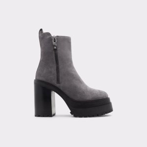 Dark Grey Aldo Upside - Lug Sole Ankle Boots | 76SQUVCHB