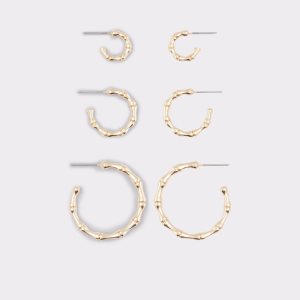 Gold Aldo Brire Hoop Earrings | 69NOXHYGQ