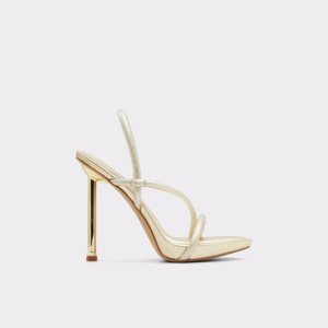 Gold Aldo Dorah Sling Back Heeled Sandal Sandals | 04LFOWJGU