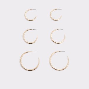 Gold Aldo Ostara Hoop Earrings | 85RKCEFWA