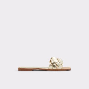 Gold Aldo Poets Slide Sandal Sandals | 96YMADXJT