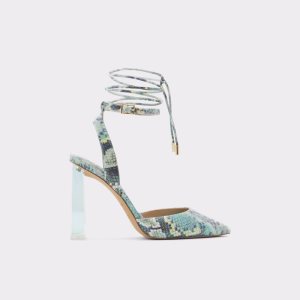 Light Green Aldo Tilah Strappy Heeled Block Heels | 25ASNWDGB