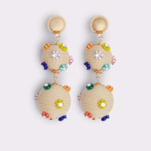 Light Multicolor Aldo Emblem Statement Earrings | 75YQRSOTK