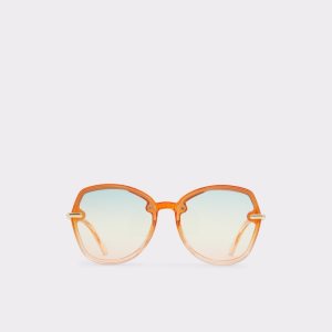 Light Orange Aldo Cortegaca Round Sunglasses | 19OYLZVCG