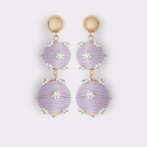 Light Purple Aldo Emblem Statement Earrings | 49EBPRQLI