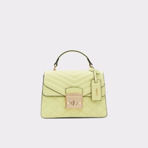 Light Yellow Aldo Cottin Top Handle Handbag | 92HTFJCSO