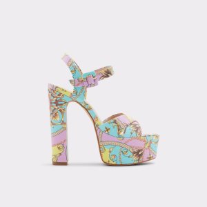 Multicolor Aldo Camelia Strap Heeled Sandal - Plateforme Platform Shoes | 07LXURFST