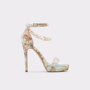 Multicolor Aldo Scarlettchain Heeled Sandal - Stiletto Platform Shoes | 58FBPAEWO