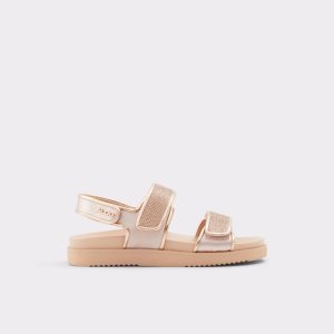 Rose Gold Aldo Eowiliwia Sling Back Flat Sandal Sandals | 02GEJXVKA