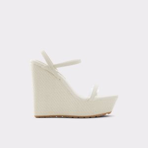 White Aldo Bodish Wedge Sandal - Wedge Sandals | 95TCWBLYK