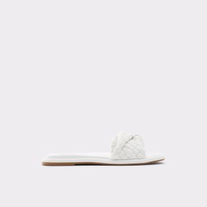 White Aldo Chicago Slide Sandal Sandals | 68ZAULNCH