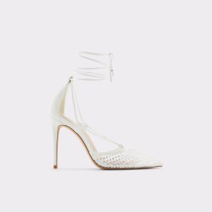 White Aldo Ladanten Strappy Heeled Heels | 68KXHDCIF