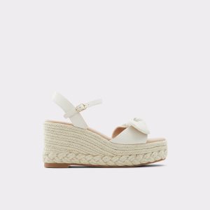 White Aldo Macrama Wedge Sandal - Wedge Sandals | 90EILWDAU