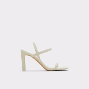 White Aldo Okurr Strappy Heeled Sandal Block Heels | 28RHOZPYS