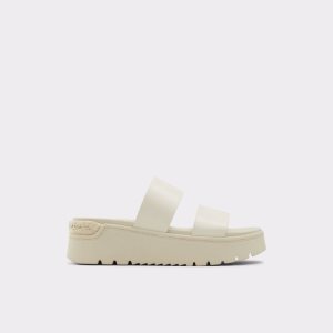 White Aldo Zendey Slide Sandal - Flatform Sandals | 73KINWAPR